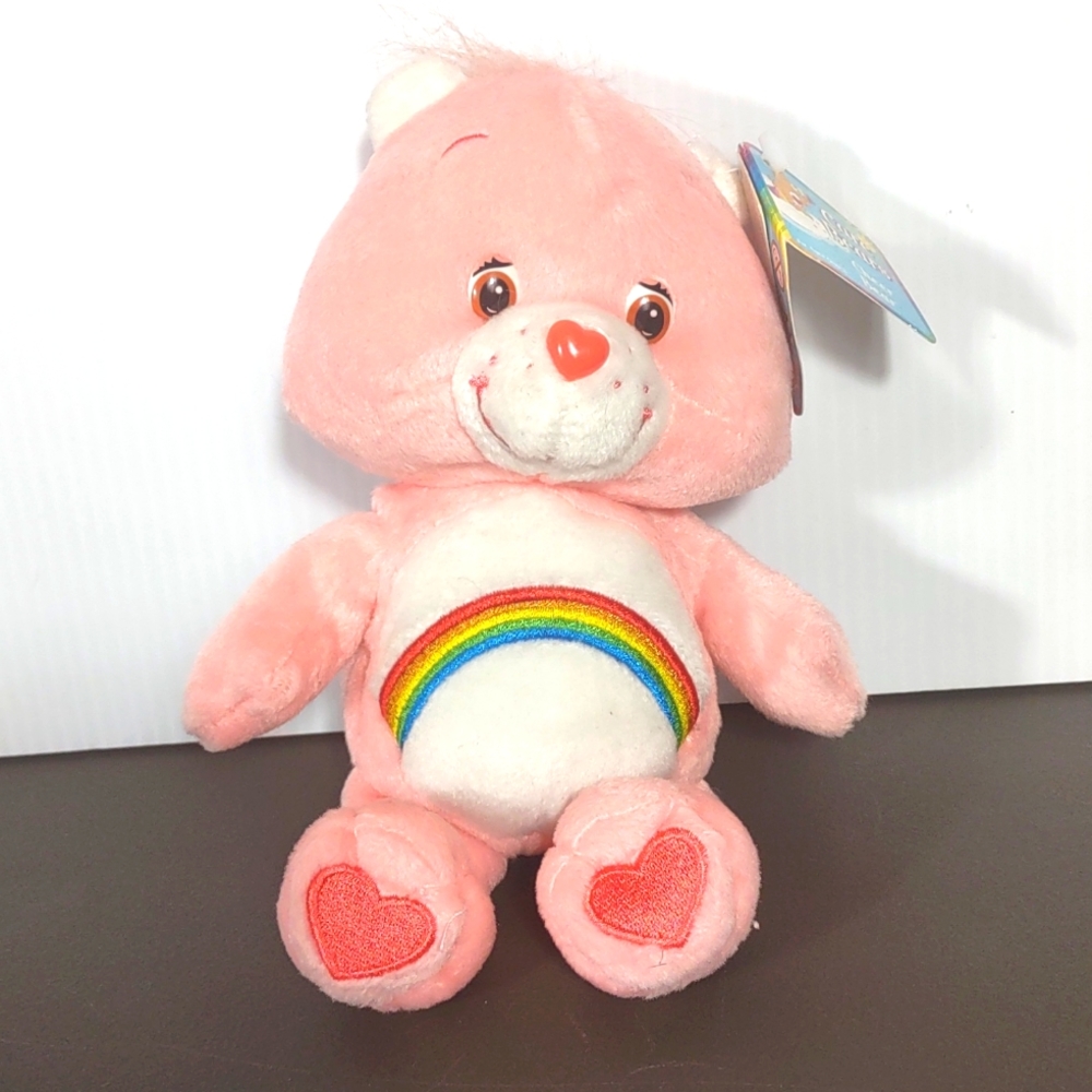 β’Care Bears Cheer Bear pink rainbow 8.5" Plush Plushie Fairy Core Stuff animals - Picture 2 of 16